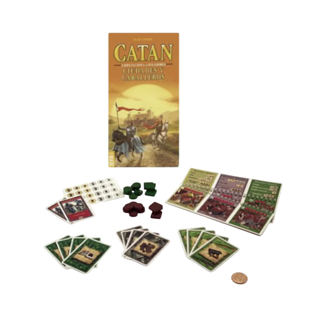 Catan Ciudades y Caballeros ampliación 5-6 jugadores piezas