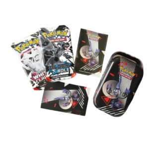 Escarlata y Púrpura Fulgor Negro y llama Blanca Mini tin
